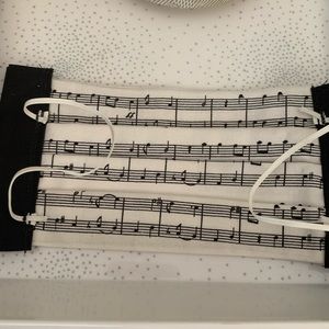 Music notes adult face mask